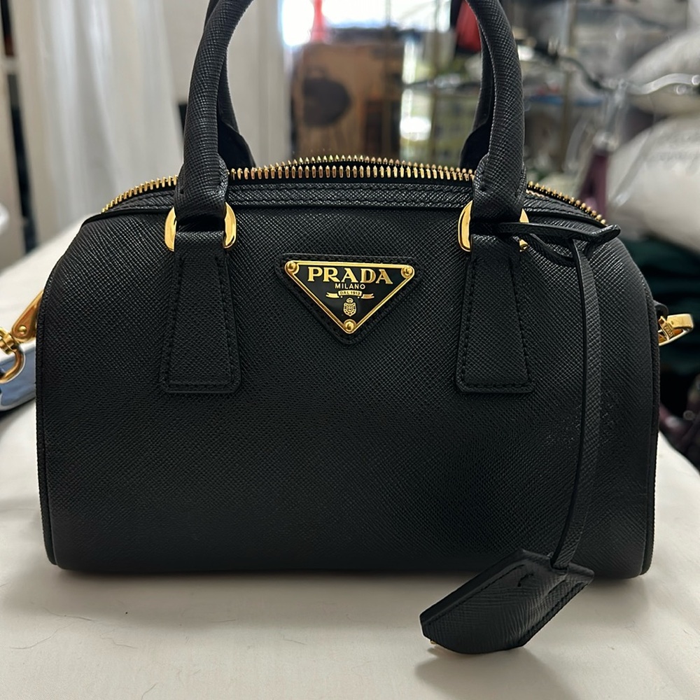 Prada Small Bauletto in Saffiano Leather